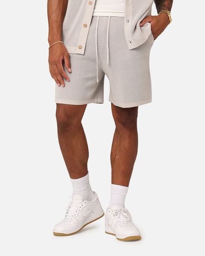 XXIII Zyair Knit Rib Shorts Stone