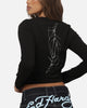 Ed Hardy Women's Cyber Rhinestone Long Sleeve T-Shirt Black