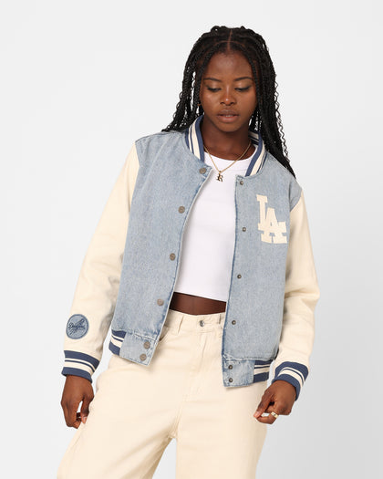 Pro Standard Women's Los Angeles Dodgers Varsity Jacket Denim