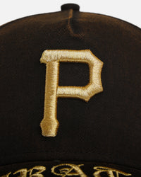 New Era Pittsburgh Pirates 'Washed Black Gothic Script' 9FORTY A-Frame Snapback Black