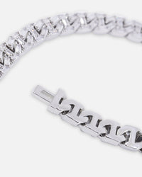 Saint Morta Baguette Interlink Chain Iced White Gold
