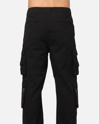 Saint Morta Modern Utility Cargo Pants Washed Black