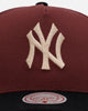 Mitchell & Ness New York Yankees 'Vintage Burgundy' Pro Pinch Snapback Burgundy