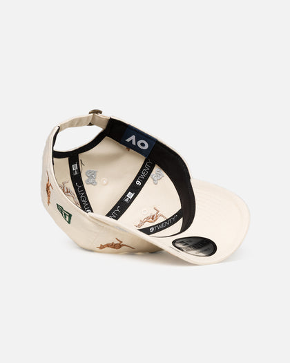 New Era Australian Open '26 Aussie Icons 9TWENTY Casual Strapback Light Beige