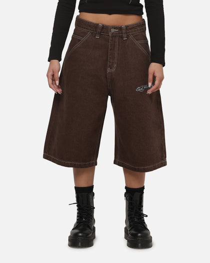 Ed Hardy Serpent Jorts Brown