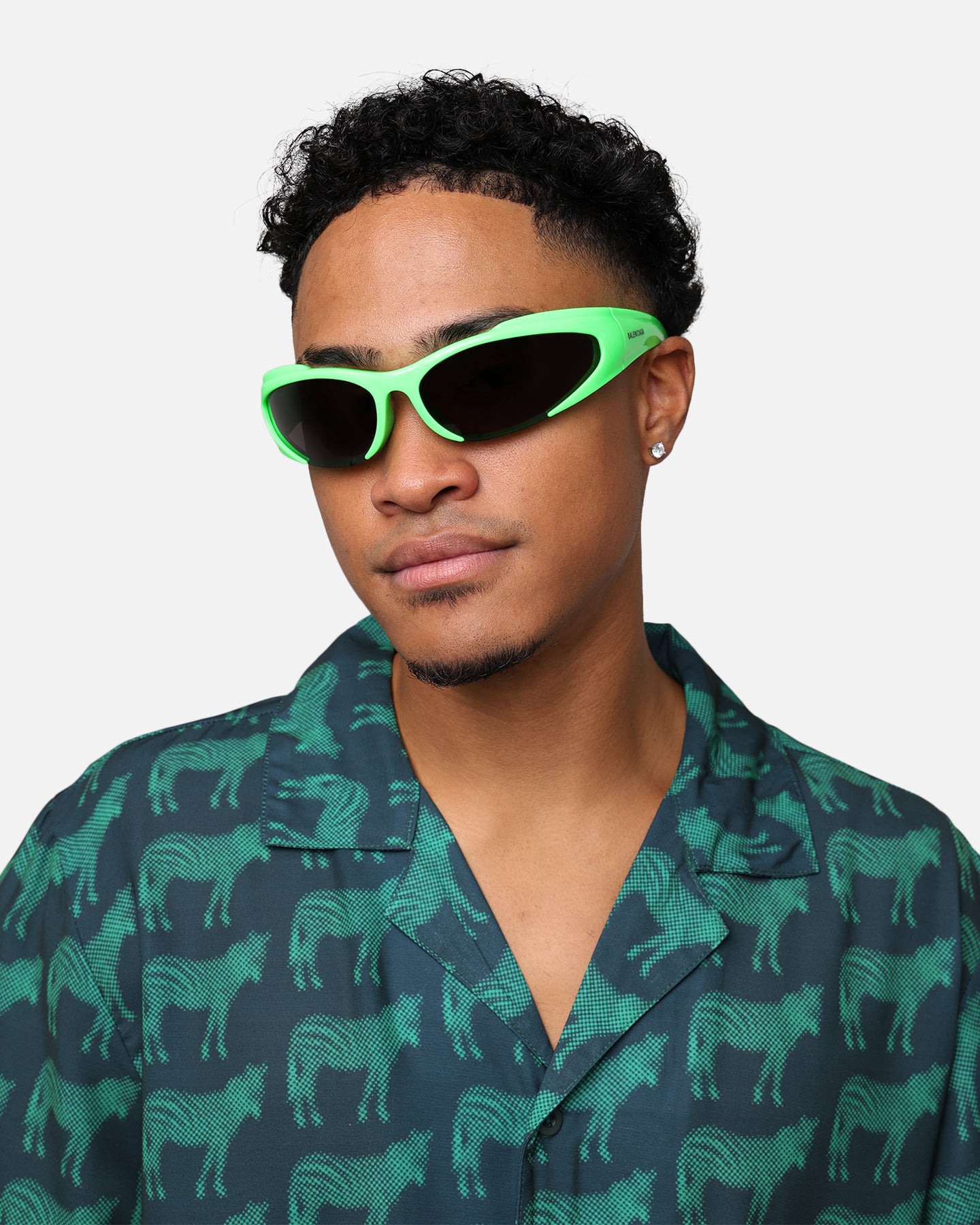 Balenciaga Reverse Xpander Sunglasses Green | Culture Kings US