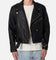 MNML Leather Moto Jacket Black