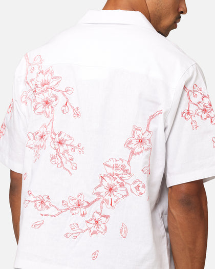 Carre Blossom Button Up Shirt White/Red