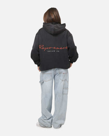 Represent Chrome Flight Hoodie Stained Black