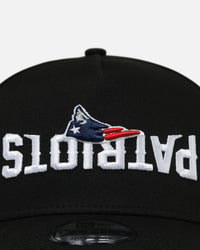 New Era New England Patriots 'Upside Down Logo' 9FORTY A-Frame Snapback Black