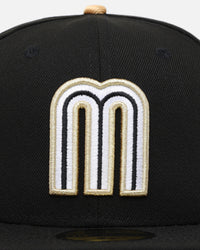 New Era Mexico National Baseball Team 59FIFTY Fitted Black Metallic