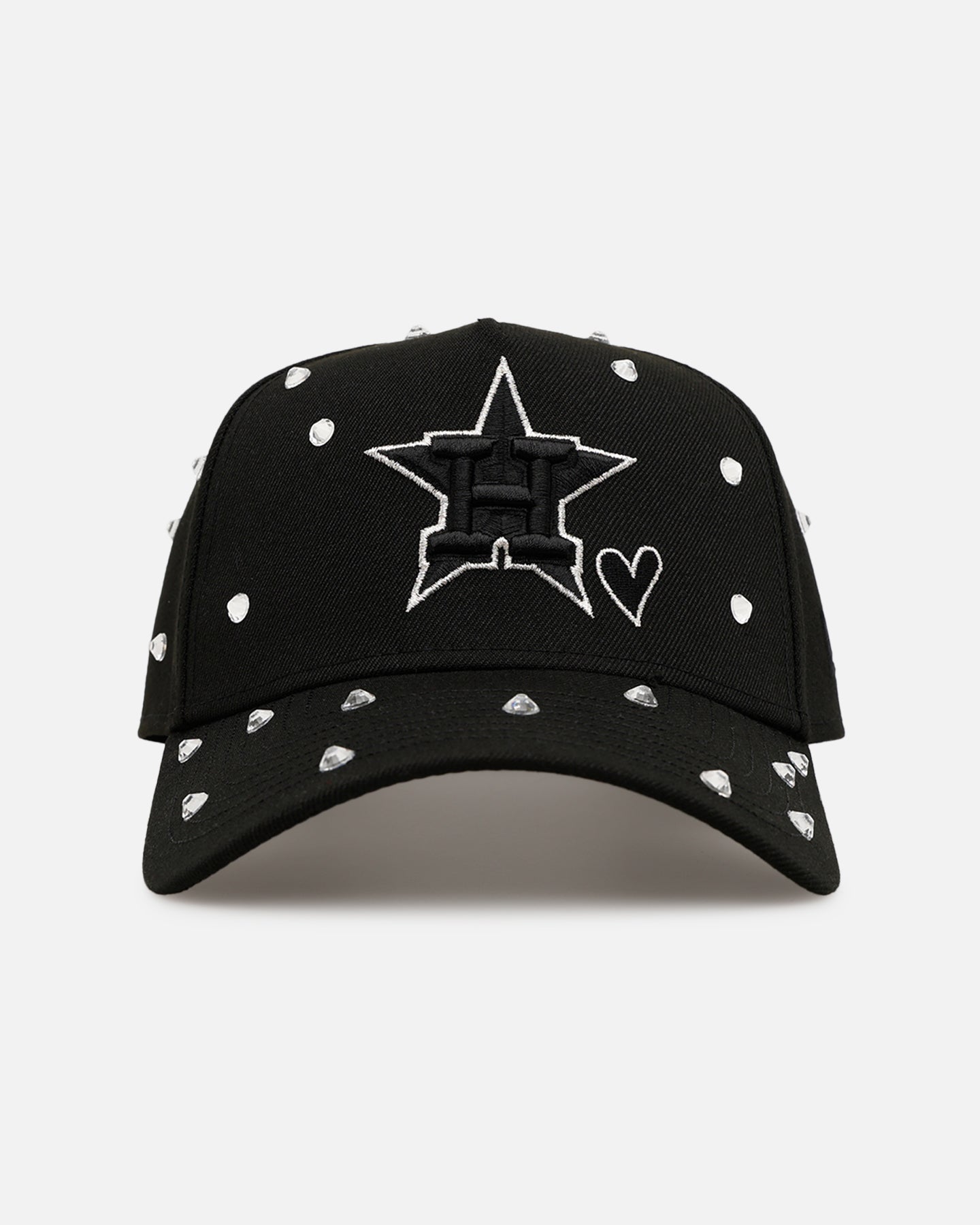 New Era Houston Astros 'Black Satin Hearts' 9FORTY A-Frame