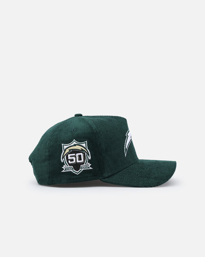 New Era Los Angeles Chargers 'Dark Green Cord' 9FORTY A-Frame Corduroy Snapback Dark Green