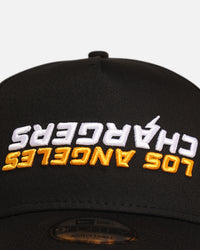 New Era Los Angeles Chargers 'Upside Down Logo' 9FORTY A-Frame Snapback Black