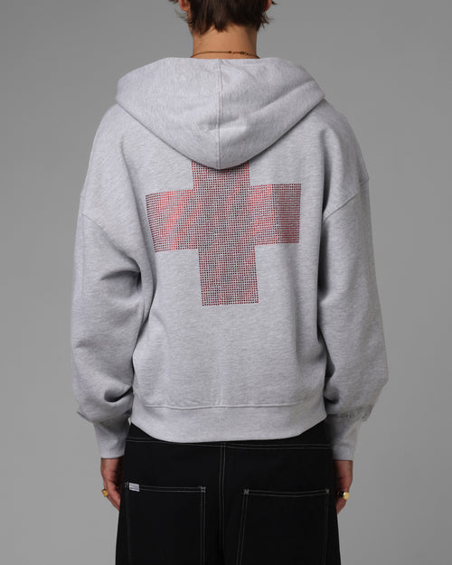 Loiter Drop Out Zip Hoodie Grey