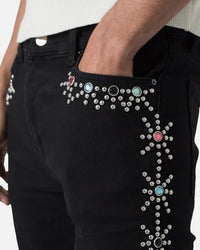 MNML X620 Studded Skinny Denim Jean Black