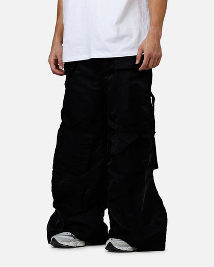 MNML Strap Up Raver Double Cargo Pants Black