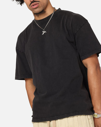 Culture Kings Standard Drop Shoulder T-Shirt Black Acidwash