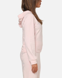 Ed Hardy Women's Rhinestone Cropped Hoodie Pink