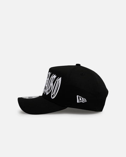 New Era Chicago White Sox 'Oversized Gothic Script Crown' 9FORTY A-Frame Snapback Black/White