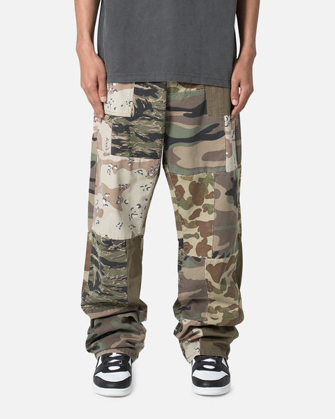 MNML Ultra Baggy Patchwork Denim Jeans Camo | Culture Kings US