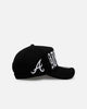 New Era Atlanta Braves 'Oversized Gothic Script Crown' 9FORTY A-Frame Snapback Black/White