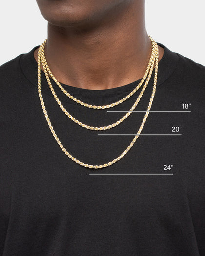 House Of Auric Rope 4mm 20" Chain 18k Gold Vermeil