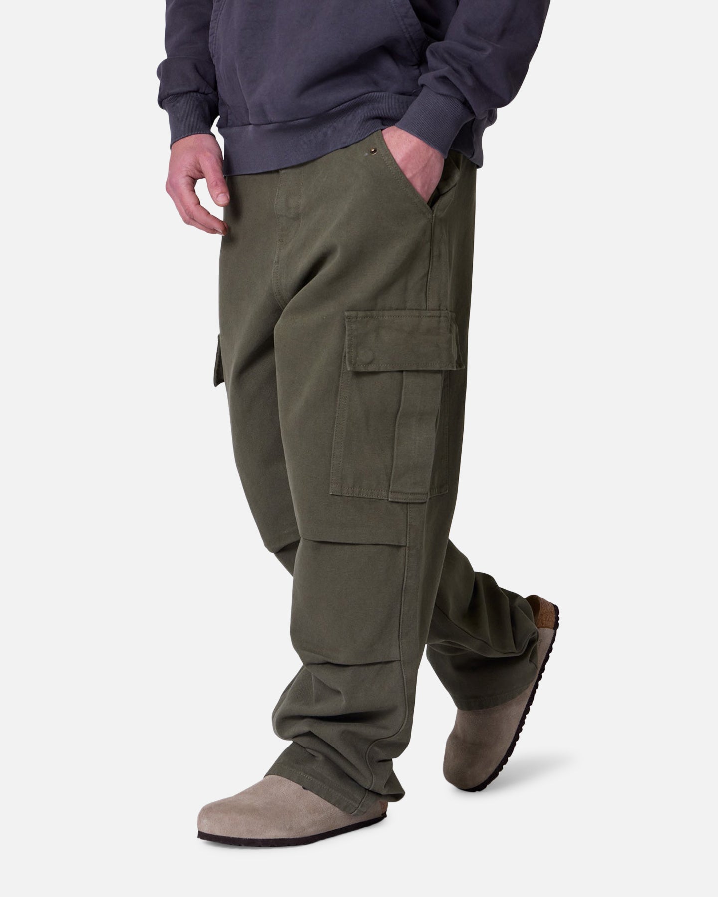 MNML Ultra Baggy Extended Knee Denim Pants Olive | Culture Kings US