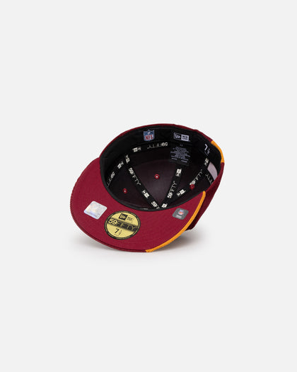 New Era Las Vegas Raiders 'Maroon Patchwork Corduroy' 59FIFTY Fitted Maroon/Yellow