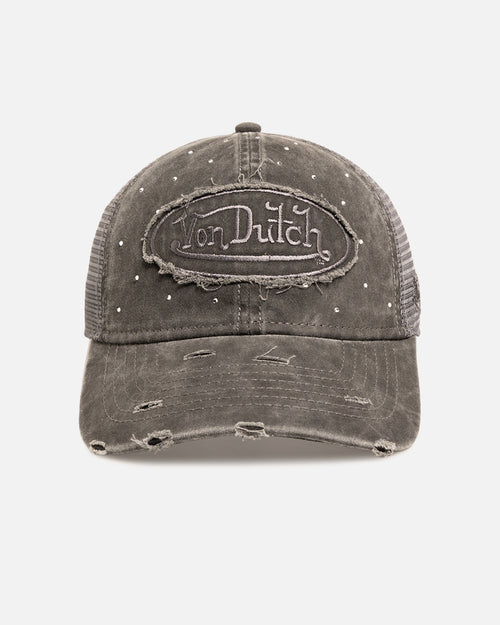 Von Dutch Glitz Trucker Strapback Black Wash