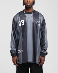 Carre Academy Oversized Long Sleeve T-Shirt Black/Grey
