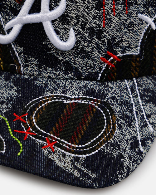 New Era Atlanta Braves 'Running Stitch' 9FORTY A-Frame Snapback Multi