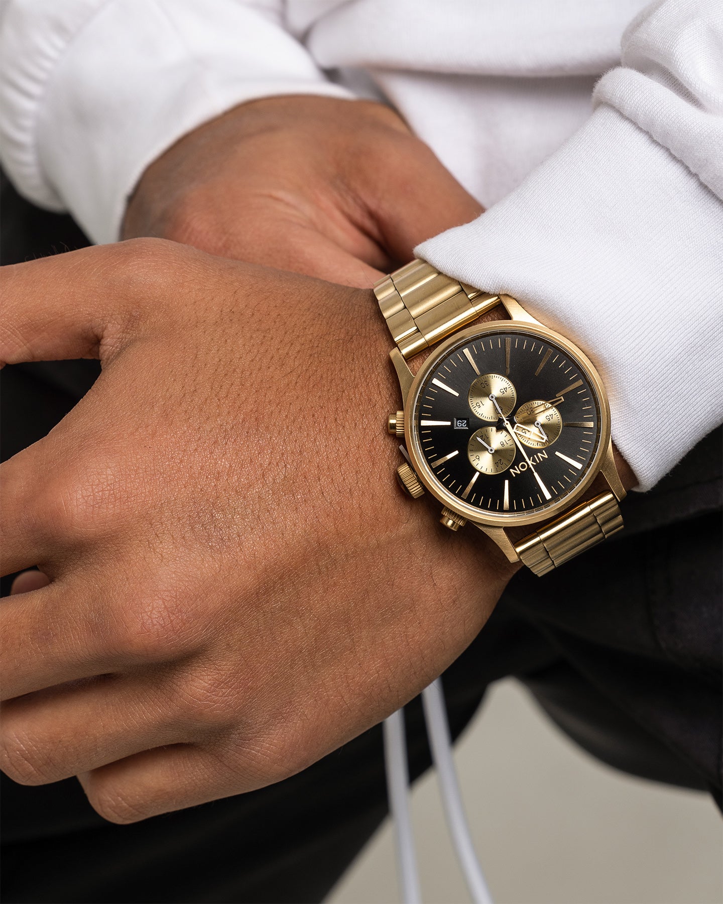 マックスオージャ　スピノゴールド Nixon Sentry Chrono Gold/Black | Culture Kings US
