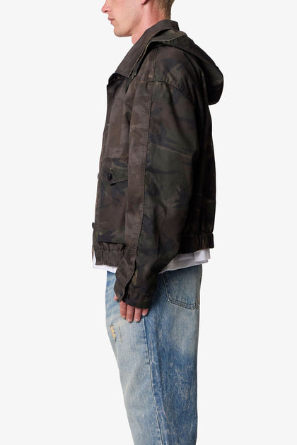 MNML Overdyed Hooded Jacket Camo