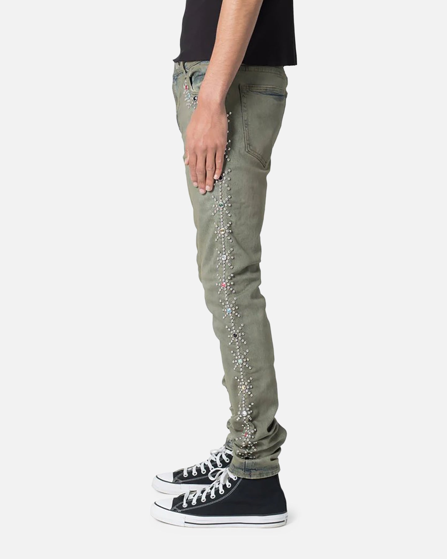 MNML X620 Studded Skinny Denim Jean Blue | Culture Kings US