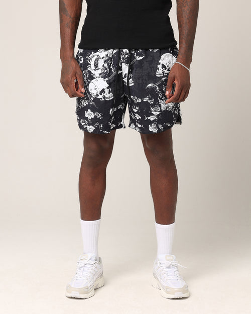 Saint Morta Undying Beach Shorts Black/White