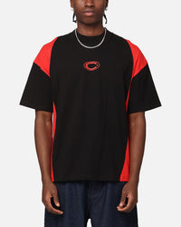 Carre Panelled Oversized T-Shirt Black/Red