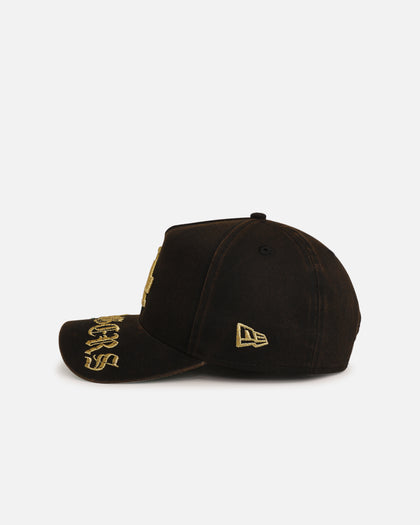 New Era Los Angeles Dodgers 'Washed Black Gothic Script' 9FORTY A-Frame Snapback Black