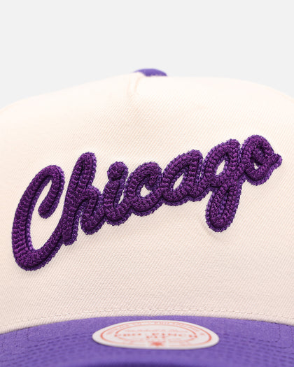 Mitchell & Ness Chicago Bulls 'Chainstitch Wordmark' Pro Pinch Snapback Purple