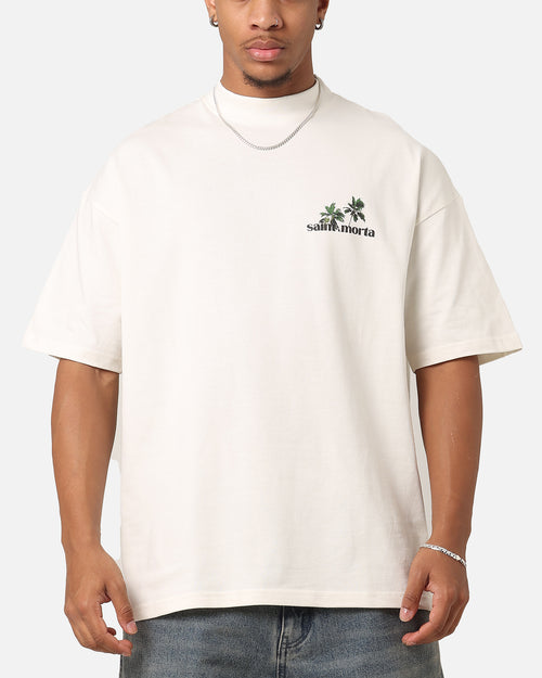 Saint Morta Paradise Mock Neck T-Shirt Off White