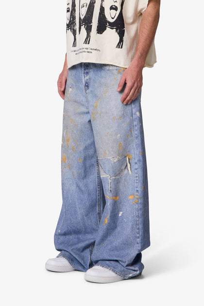 MNML Paint Printed Raven Denim Blue