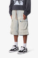 MNML Rave Cargo Denim Short Vintage Blue