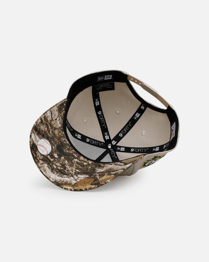 New Era Texas Rangers 'Real Tree Stone' 9FORTY A-Frame Snapback Stone