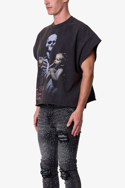 MNML Dream Cut-Off Tee Washed Black