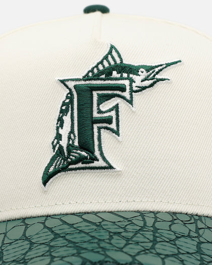 New Era  Florida Marlins 'Croc Skin 2.0' 9FORTY A-Frame Snapback Chrome/Dark Green
