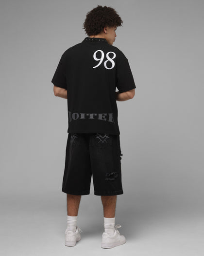Loiter United Polo T-Shirt Black