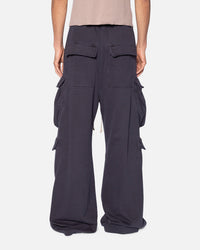 MNML Rave Double Cargo Sweatpants Washed Black