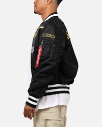 New Era X Alpha Series X MLB San Diego Padres MA-1 Bomber Jacket Black