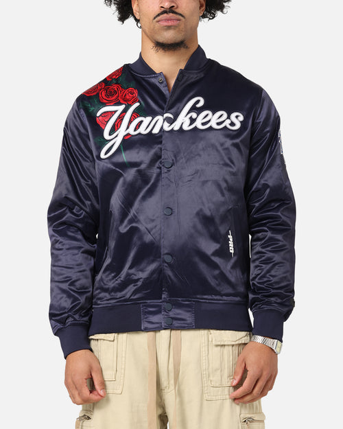 Pro Standard New York Yankees Roses Satin Jacket Navy