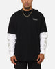 Carre Rosebowl Layered Long Sleeve T-Shirt Black/White